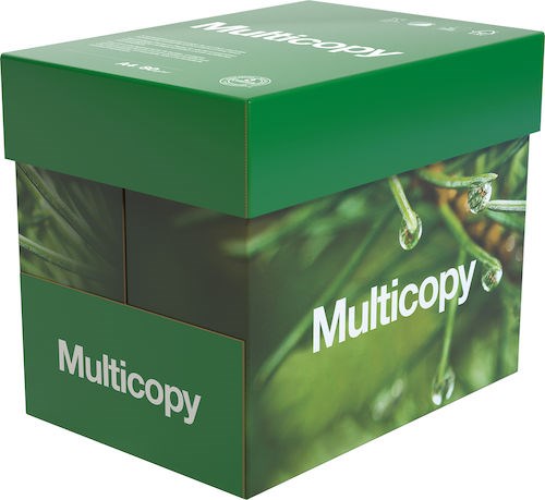 Papper Multicopy Xpressbox A4h 80g 2500/fp Hålat
